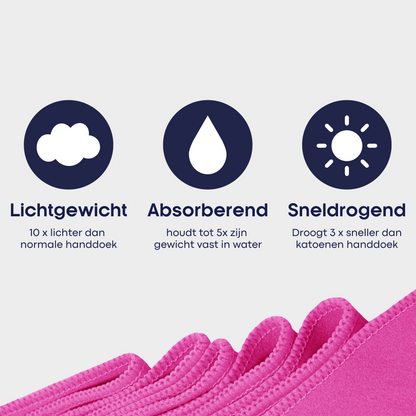 Hidry microfiber towel Glass Pink