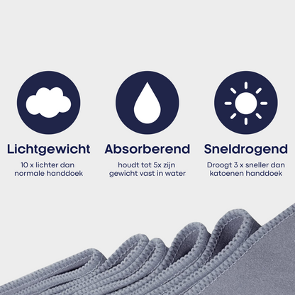 Hidry microfiber towel Shadow Grey