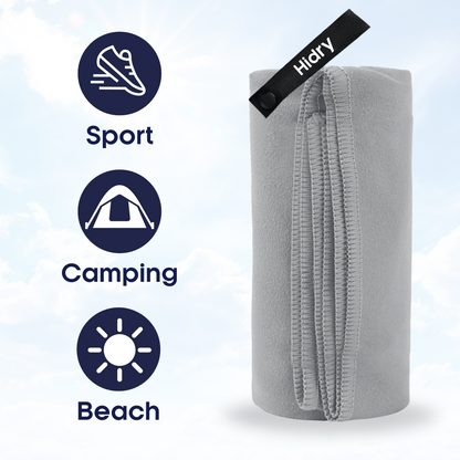 Hidry microfiber towel Silver Grey